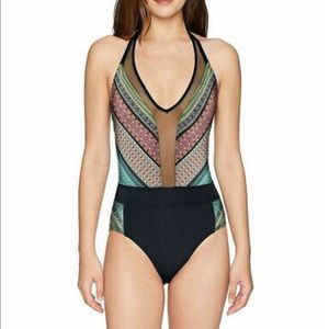 Bleu black mesh swimsuit